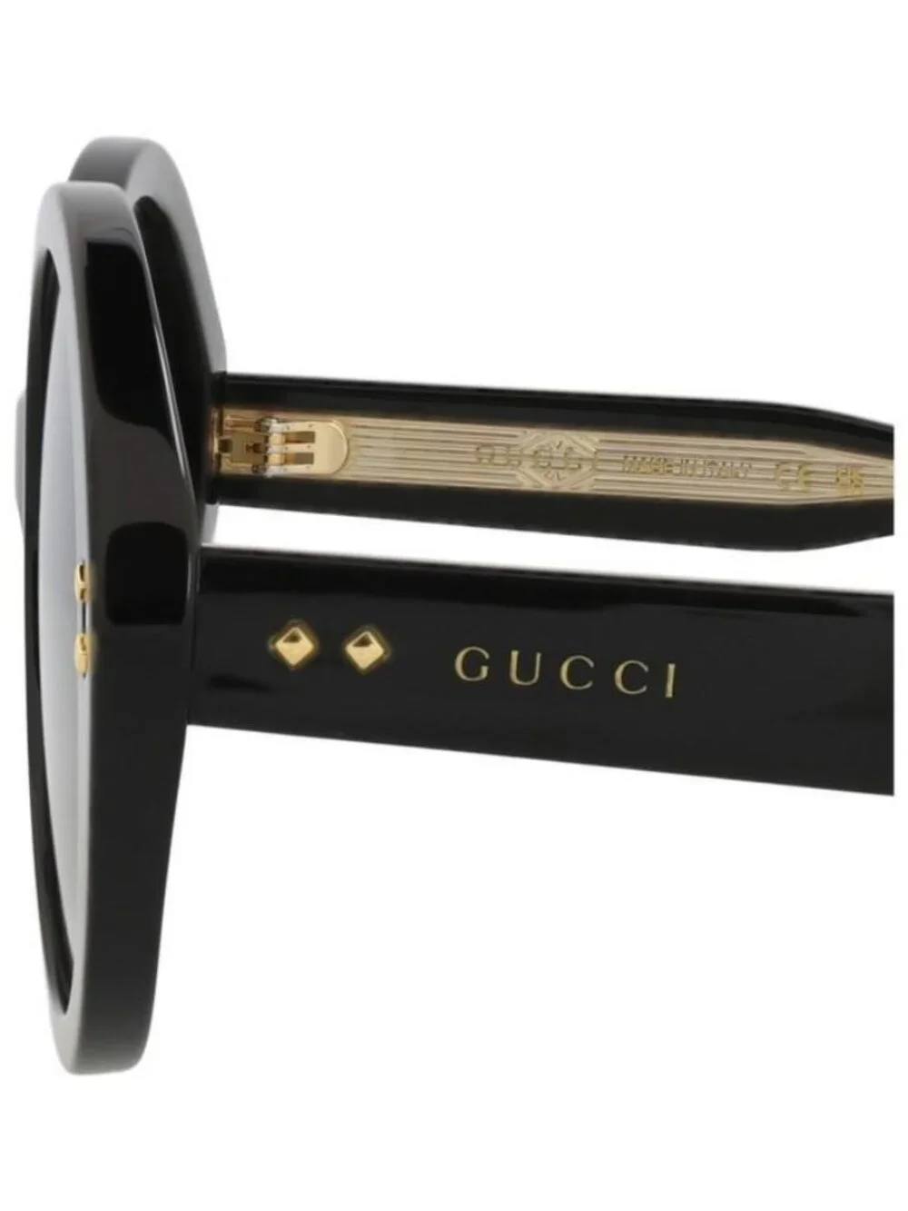 New Gucci Womens Round/Oval Black Black Grey Fashion Designer Sunglasses